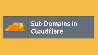 How to add subdomain in Cloudflare 2021 [Updated]