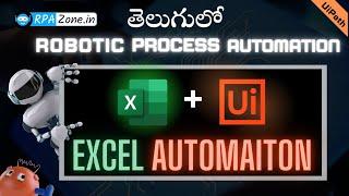 Excel Automation Using UiPath Studio | RPA | In Telugu | Robotic Process Automation | RPAZONE.in