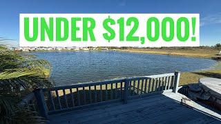 UNDER $12,000 Water Front Manufactured Home For Sale (Sunshine RV Resort Lake Placid Florida)!