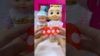 Miniature Boys Eating Orange Kitchen Set Toys, ASMR Videos With Peachy ASMR #asmr #satisfying #toys