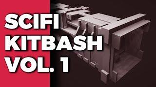 Scifi Kitbash Vol. 1 [016] | How to Model Metallic Framing Part C