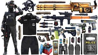 Special Forces Military Toy Police Gun Set Open Box, Gatling Machine Gun, Rocket Launcher,M416 Rifle