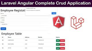 Laravel 9 Angular Complete Crud Application