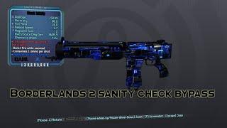 Borderlands 2 Black Weapons Sanity Check Bypass PC