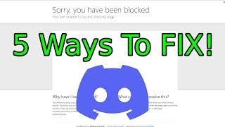 How To Fix Discord Sorry You Have Been Blocked Error Message (2023)