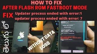 Redmi K20Pro/Mi 9T Pro | How to fix stuck at fastboot after flashing ROM | Fix Error : 1,7,9