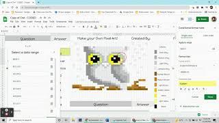 Code your own snowy owl mystery pixel reveal - how to code pixel art with google sheets