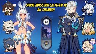 Spiral Abyss 5.2 Floor 12 - C0 Mualani Vaporize & C0 Neuvillette Hypercarry | Genshin Impact