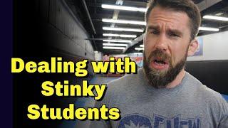 BJJ Coach Struggling with Stinky Student in Class