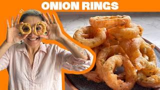 INDIAN STYLE ONION RINGS - so good you want to make them now! #onionrings