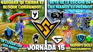 NAGUARA QE SE LLEVA EL PENULTIMO BLOQUE!! FREE FIRE WORLD SERIES LATAM *JORNADA15* RETA TROPIEZA