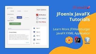 JFoenix Java FXML Tutorial - #06 Learn More JFXHamburger Google Material Design JavaFX Application