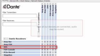 01   Dante Controller 101   Basic Routing in Dante Controller