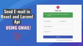 How to send email in React and Laravel api using Gmail account