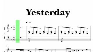 The Beatles - Yesterday Sheet Music