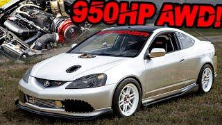 950HP AWD RSX Dominates Exotics! "The Perfect RSX" (Honda K-Series 45PSI + 9800RPM)