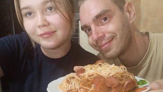 Mukbang/Спагетти/Обзор еды/Ответы на вопросы/Мукбанг Не Асмр#мукбангроссия #асмрмукбанг #mukbang