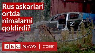 Россия аскарлари ташлаб қочган Украина ерларида нималар топилди? - BBC News O'zbekiston Russia Putin