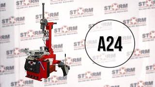 Обзор STORM A24. Автоматический шиномонтажный станок СТОРМ A24. Две скорости.