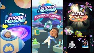 STICKER TREASURES FULL COMPLETED 1 to 20 LEVEL DIG EVENT | ALBUM COMPLETE MONOPOLY GO #monopolygo