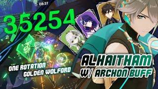 ALHAITHAM SPREAD WITH TRIO ARCHON BUFF EASY SLAP WOLFORD AS* IN ONE PHASE - SPIRAL ABYSS 3.3 F12-2