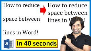 How to reduce space between lines in Word