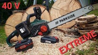 Will the battery-powered saw Parkside PKSA 40 Li B2 be enough to cut firewood around the house?