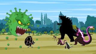 30 MINUTES FUNNY OF Godzilla vs CARTOON CAT