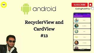 Android RecyclerView with CardView||RecyclerView-13