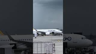 IndiGo airlines all white livery A320 at TIA  #planespotting #shorts