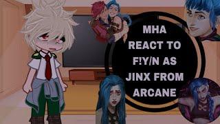 MHA react to Villain F!Y/N as Jinx from Arcane || Bakugou as Ekko || Ekko x Jinx || NO PART 2 ||