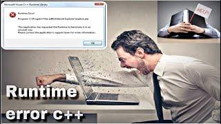 Runtime error c++ | microsoft visual c++ Library error