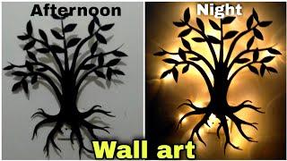 Making Beautiful Wall Hanging Decor with LED Lights/How to make beautiful wall decoration with led