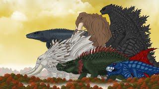 Legendary Godzilla VS Lizzie VS GENITOR VS  Mosasaurus & Bewilderbeast : Titan battle [Full]