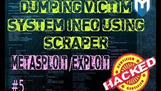 Metasploit  #5 How to get system information using scraper in Metasploit