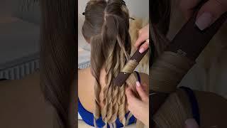 Стойкие локоны на утюжок #hairstyle #прически #hairtutorial #локоны