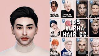 The Sims 4 | 105 ALPHA MALE HAIR CC FINDS | + CC Links | Showcase | #1