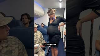 Soldier gets pregnancy surprise mid flight 