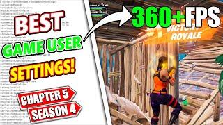 Best Game User Settings in Fortnite Chapter 5 Season 4! (Reduce Input Delay + FPS BOOST!)