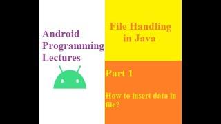 Write and Read Data to file | Java tutorial | File Handling in java