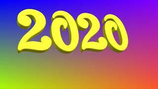 Цифра номер 2020 анимация Footage  figure 2020  3D Happy New Year