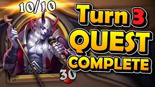 Quest Complete on Turn 3! | Hearthstone Battlegrounds