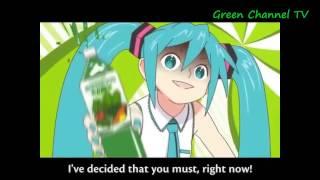 Японская реклама сока от Hatsune Miku (озвучка Green Channel TV)