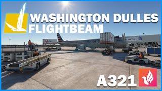 **FIRST LOOK** Washington Dulles by FlightBeam LIVE | Fenix A321