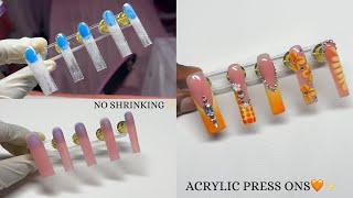 HOW TO MAKE ACRYLIC PRESS ONS FOR BEGINNERS  | ACRYLIC NAILS TUTORIAL 