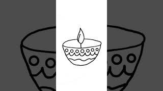 Easy Diwali Deepak drawing #viral #shortsfeed #shorts