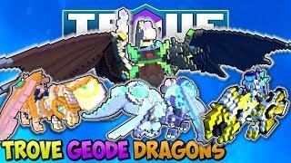 4 NEW FREE CRAFTABLE DRAGONS COMING TO TROVE GEODE!! NEW RAREST DRAGON IN THE GAME!?