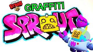 МУТАНТ СПРАУТ - ГРАФФИТИ ИЗ БРАВЛ СТАРС ! BRAWL STARS  corrupted sprout - урок граффити graffiti