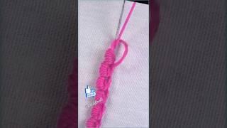 Basic hand embroidery stitch learning 12  Bullion chain Stitch 