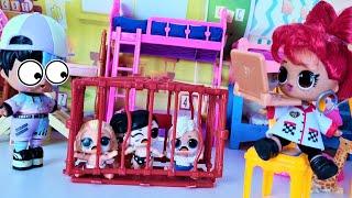 KIDS IN A CAGE EVIL KINDERGARTEN TEACHER lol surprise! Funny dolls cartoons Darinelka